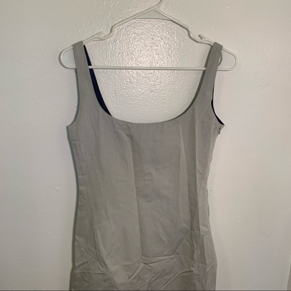 Barneys New York Sleeveless Sheath Dress Gray 42 - Picture 2 of 8